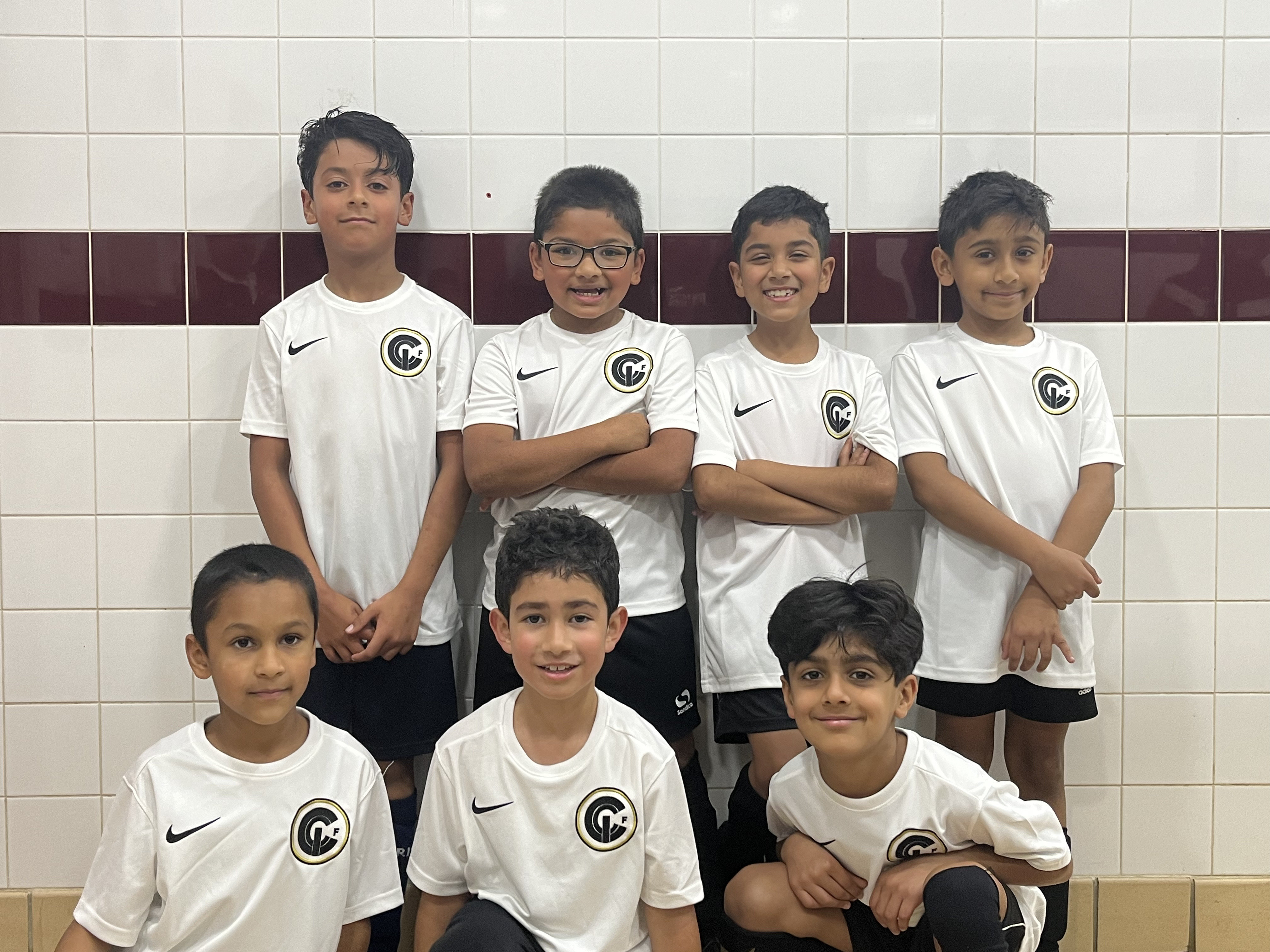 ICCF U9s squad on the pitch